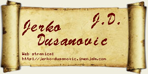 Jerko Dušanović vizit kartica